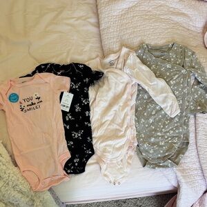 Carter's Pink and Floral Bodysuit Set